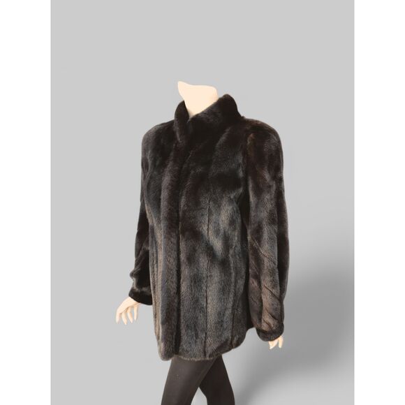 Vintage Dark Brown Mink Jacket -Medium/Large - Picture 3 of 8